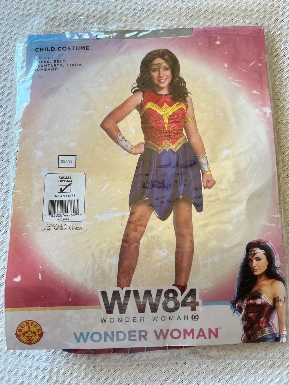 NWT Wonder Woman WW84 Girls Costume - Small 3-4